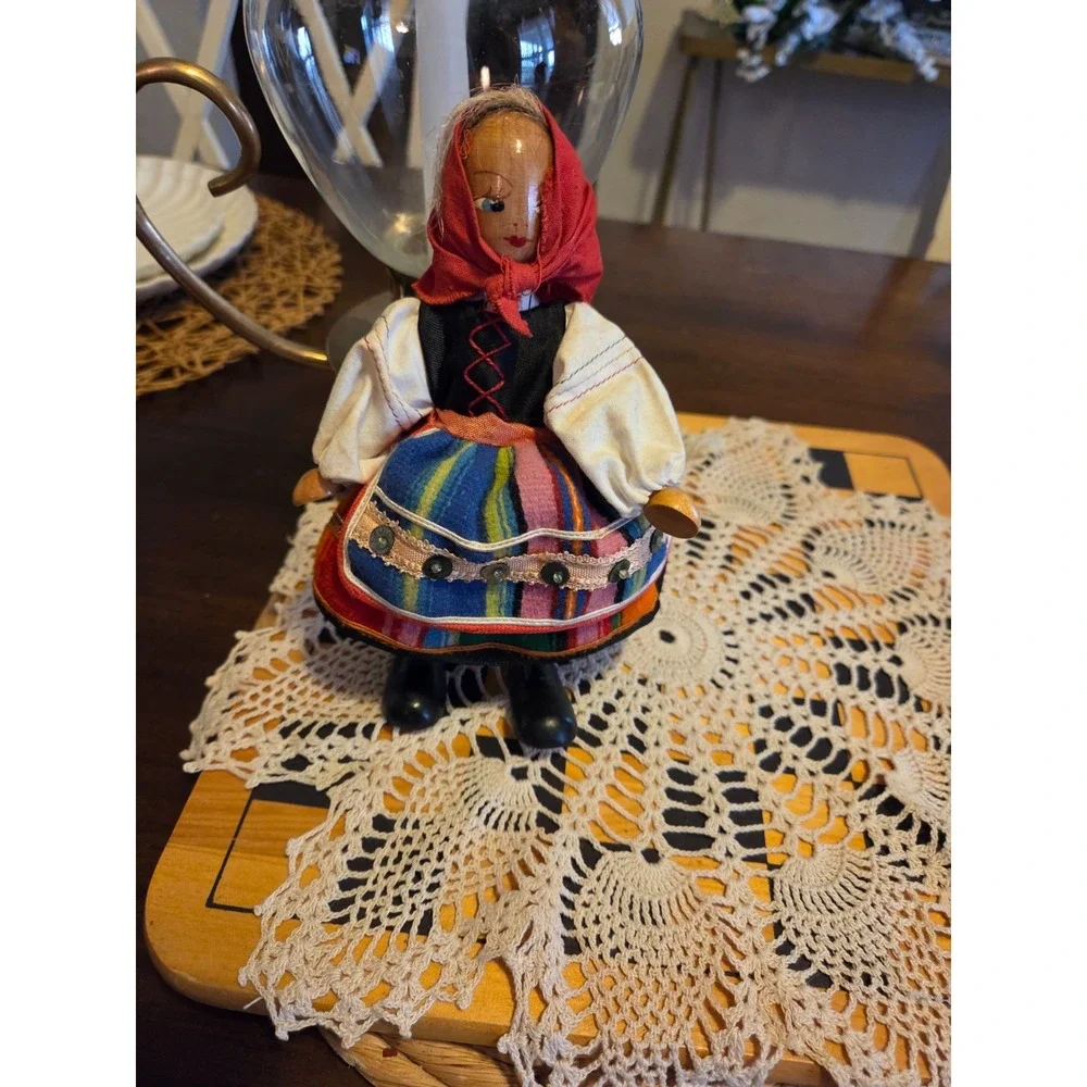 vintage Polish folk doll likely the 1960s or 1970s